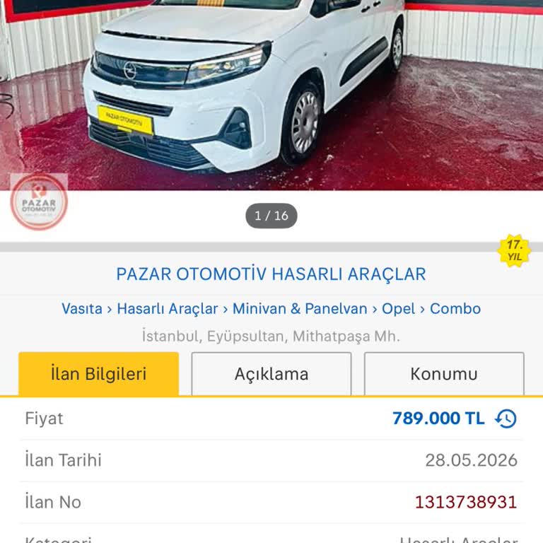 Pazar Otomotiv (Eyüp) Yanıltıcı Bilgi ve Gizli Hasarlarla Zaman Kaybı