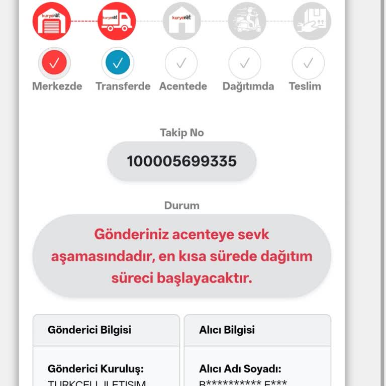 Kargo Acenteye Sevk Ediliyor Durumunda Takılı Kaldı Ve Müşteri Hizmetlerine Ulaşılamıyor