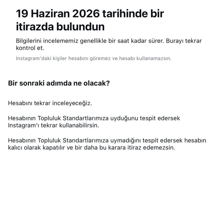 Instagram Hesabım Açıklama Olmadan Kapatıldı Ve İtiraz Edilemiyor