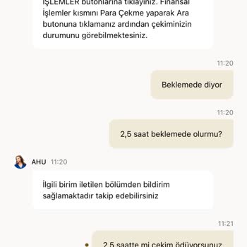 5.000 TL Çekimimin Ödeme Aşamasında Kalması Ve Destek Hattının Yetersizliği