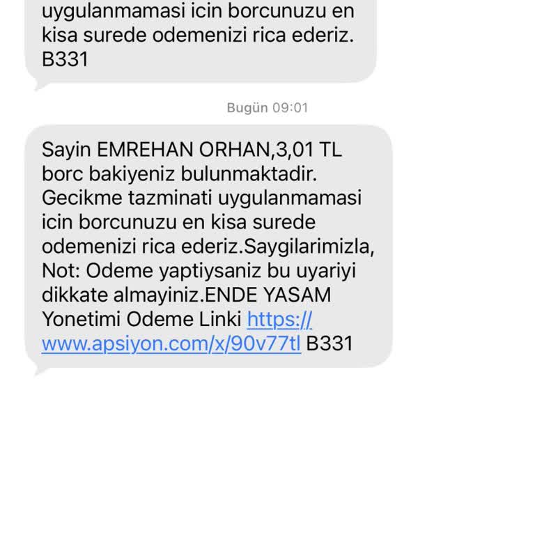 Apsiyon'dan Haksız Borç Mesajlarıyla Karşılaşıldı Ve İptal Talep Edildi
