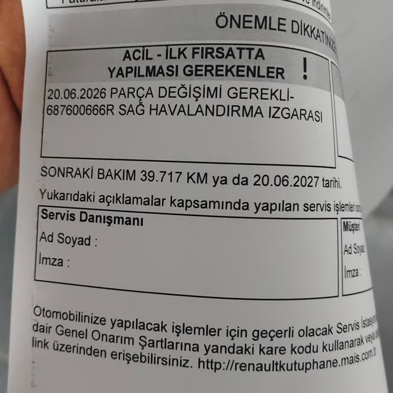 Renault Megane Klima Mandalı Kırıldı, Garanti Kapsamı Reddi