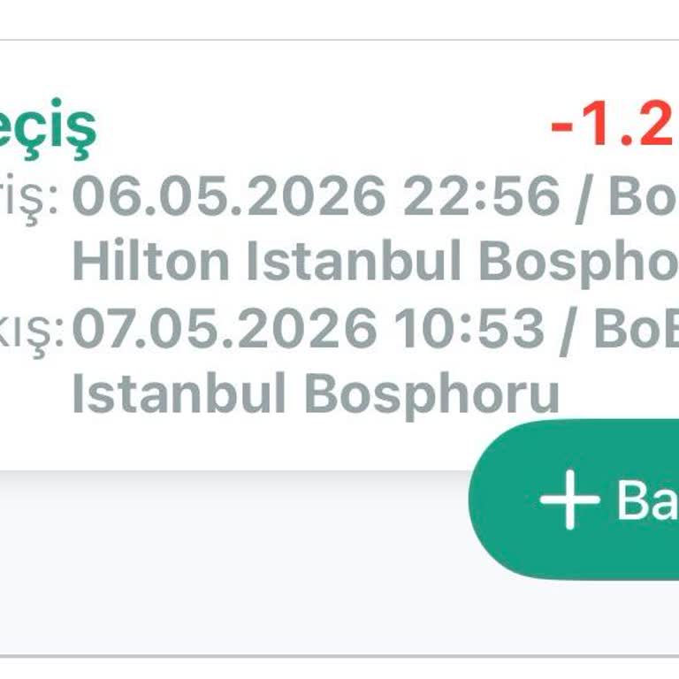 Hilton İstanbul Bosphorus HGS Yanlış Tahsilatları Nedeniyle 1.850 TL İade Talebi