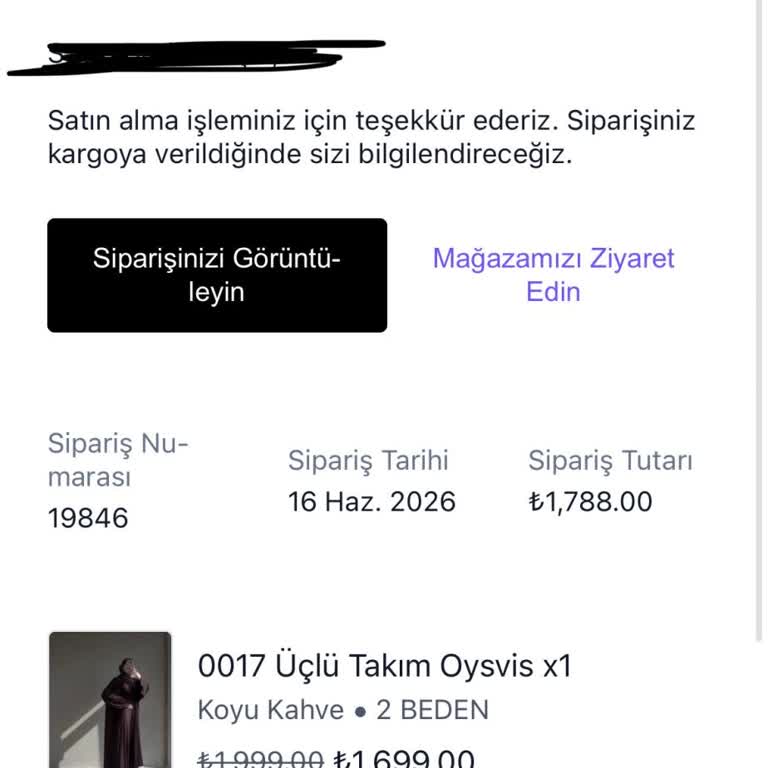 Allmiss Giyim İptal Talebimi Kabul Etmedi