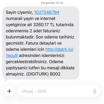 Digiturk Faturasında 2.899 TL Fazla Ücret Ve Çözülmeyen Sorun