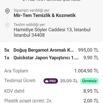 Yemeksepeti Market Pro Üyesi Haksız Sipariş İptali Ve Fiyat Artışı