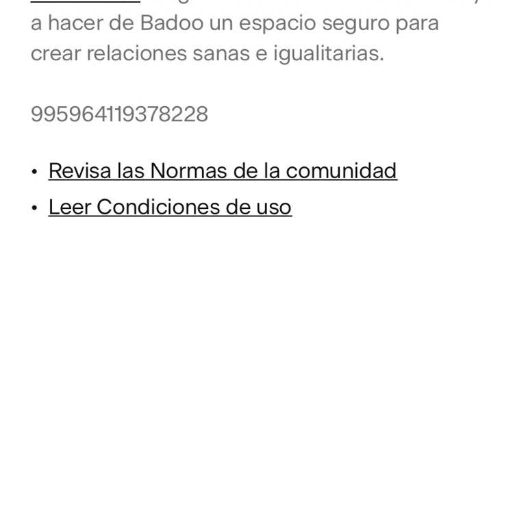 Cuenta Badoo bloqueada sin explicación, solicito revisión y solución
