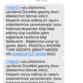 Anadolu Sigorta'dan Araç Pert Ödemesinin Uzun Süre Gecikmesi Ve Düşük Teklif