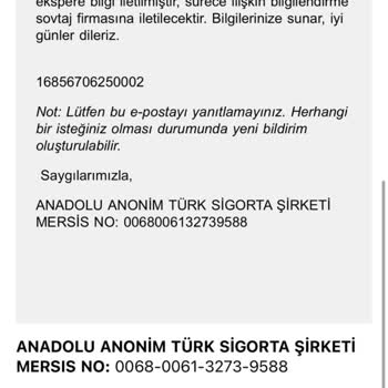 Anadolu Sigorta'dan Araç Pert Ödemesinin Uzun Süre Gecikmesi Ve Düşük Teklif