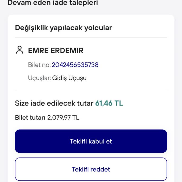 Turna.com’da 2.080 TL Bilet İptalinde Sadece 60 TL İade Teklifi