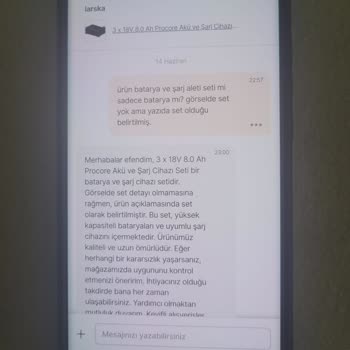 Eksik Akü Ve Yanlış Şarj Aleti Gönderimi İçin Hızlı Çözüm Talebi