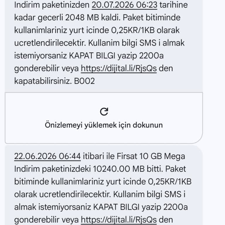 İzinsiz GB Tüketimi Ve Çözüm Eksikliği