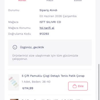 Sipariş Teslimatında Yanlış Bilgi Ve Cevapsız Müşteri Hizmetleri