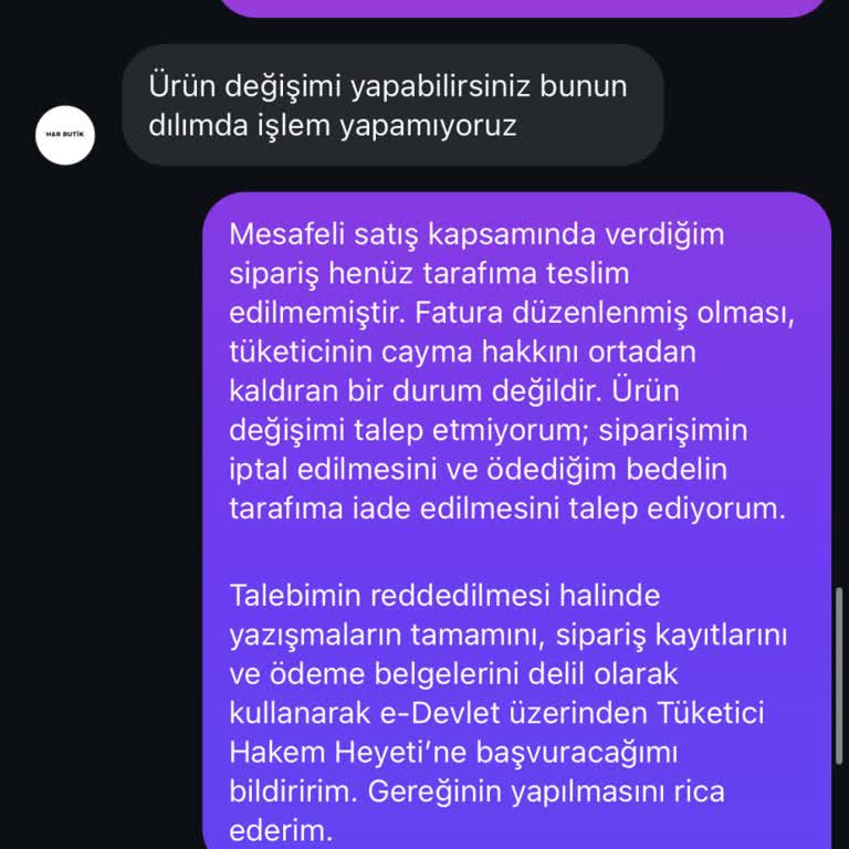 Ön Sipariş Bilgisi Olmadan Satın Alınan Ürün İçin İade Reddi Ve Mağduriyet