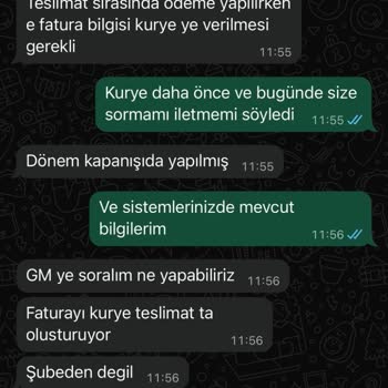 Aras Kargo Karanfil Şubesinde Teslimat Ve Fatura Sorunları