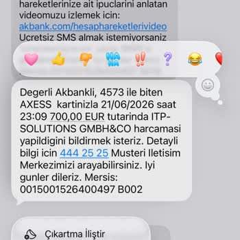 Akbank Kredi Kartıma İzinsiz Yurt Dışı Harcama Ve 700 Euro İade Talebi