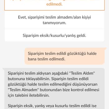 Teslim Edilmemiş Ürün Teslim Edildi Olarak İşleniyor Ve İade Bekliyor