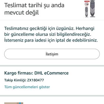 Kargo Hareket Etmiyor, Sipariş İptali Ve İade Talebim