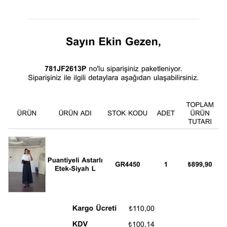 Ön Sipariş Bilgisi Olmadan Geciken Teslimat
