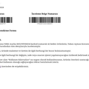 Garanti Red Edilen Nike Air Monarch Ayakkabımda Üretim Kusuru