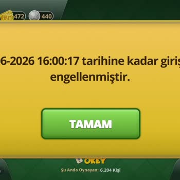 Mynet Çanak Okey’de Haksız Ceza, Puan Silinmesi Ve Jeton Kaybı