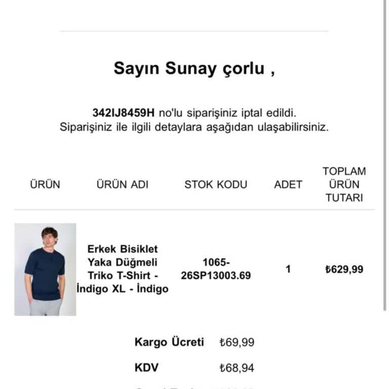 Barrels And Oil İptal Edilen Siparişin 699,98 TL Geri Ödemesi Gecikiyor
