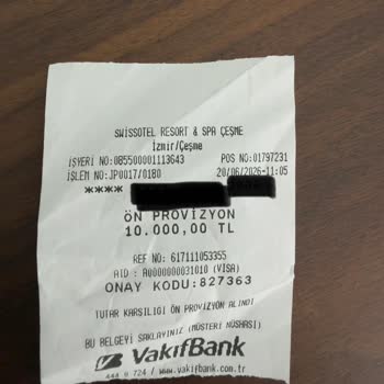 Swissotel Çeşme’de 10.000 TL Provizyon Talebi Misafiri Huzursuz Etti