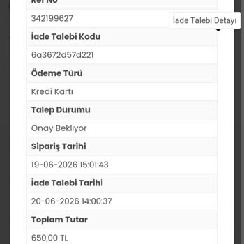 Sipariş Verdiğim Kulaklık Gelmedi Ve 650 TL İadem Alınmadı