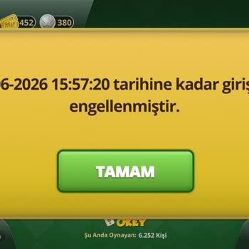 Mynet Çanak Okey'de Haksız Ceza Ve Puan Jeton Kaybı Talebi