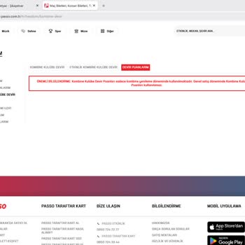 Devir Puanı Kombine Yenileme Sürecinde Görünmüyor