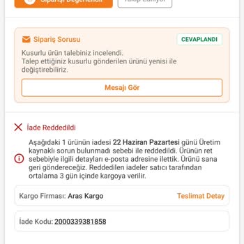 Trendyol’da Arızalı Kulaklık Değişim Ve İade Talebinin Reddi