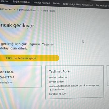 Teslimat Gecikmesi Ve Müşteri Hizmetleri Yanıt Vermemesi
