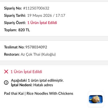 Uber Eats Teslim Edilmemiş Sipariş Ücretinin Çekilmesi Ve Yanıltıcı Beyan