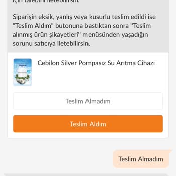 Teslim Edilmediği Görünen Siparişte Kayıt Hatası Ve İade Talebi