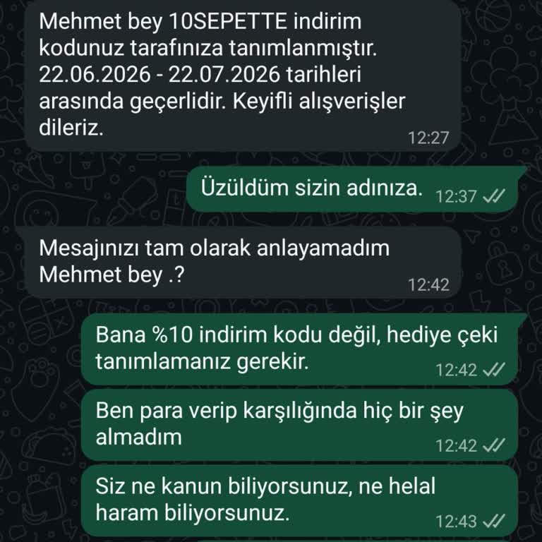 Ayakkabıda Batma Ve Hediye Çeki Söz Kırıklığı