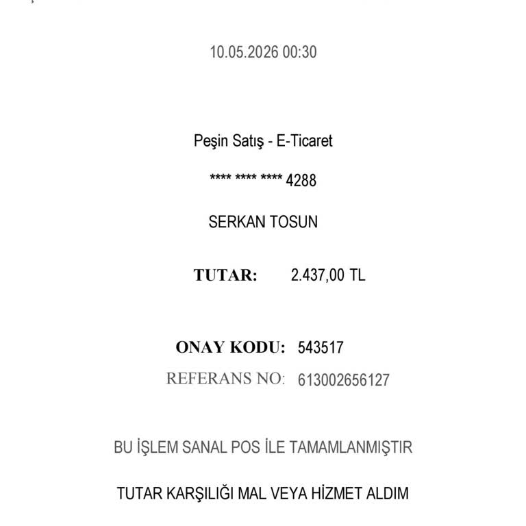 Sipariş Oluşturulmadan Çekilen 2.437 TL'nin İadesi Gecikti