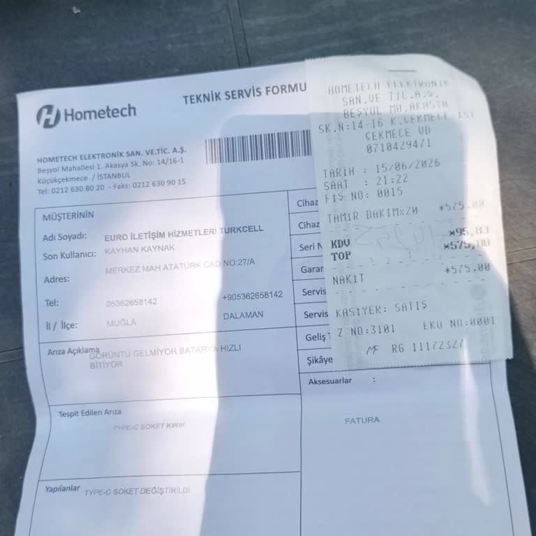 Servis Tabletimin Ekran Işığı Ve Batarya Şişmesini Çözmedi, Tekrar Ücret İstedi
