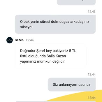 Süresi Geçmiş Bonusla Kazandığım 1000 TL Çekimimin İptali