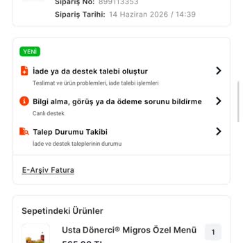 Migros Yemek'te Teslim Edilmemiş Sipariş Teslim Edildi Olarak Görüldü Ve Ücret İadesi Sağlanmadı