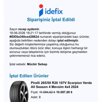 Stokta Olan Lastiğin İptali Ve Fiyat Artışı
