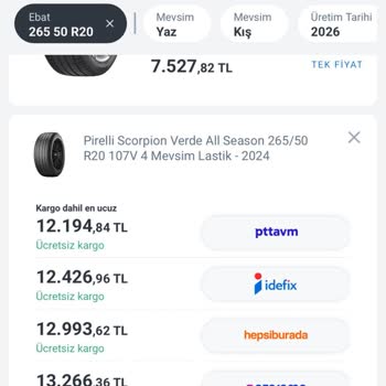 Stokta Olan Lastiğin İptali Ve Fiyat Artışı