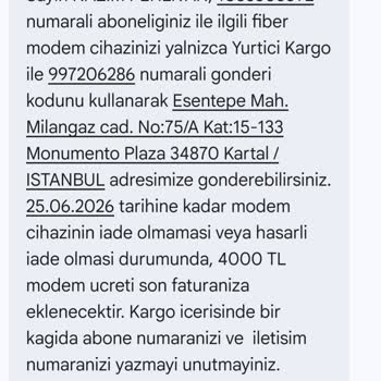 Teslim Edilmeyen Modem İçin Haksız Ücret Ve Sürekli SMS İddiası