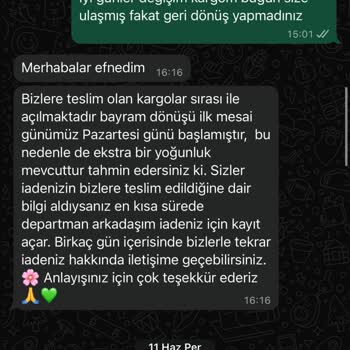 İade Gecikmesi Ve İletişim Sorunları