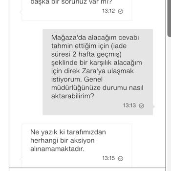 Zara Pantolonunun Çekmesi Ve Müşteri Hizmetlerinin Yardımsızlığı
