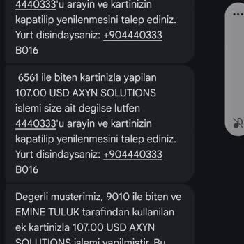 Garanti Bankası'nda İzinsiz Sanal Kart Ve 428 USD İşlemi İçin İtiraz Reddi