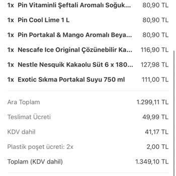 Eksik Ürünler Ve Bozuk Portakal Suyu İçin Yetersiz Telafi