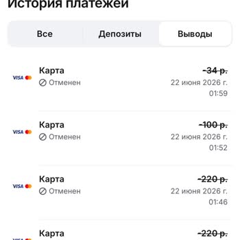 1win не выводит деньги на карту Альфа-Банка: заявки на вывод 220 BYN постоянно отменяются