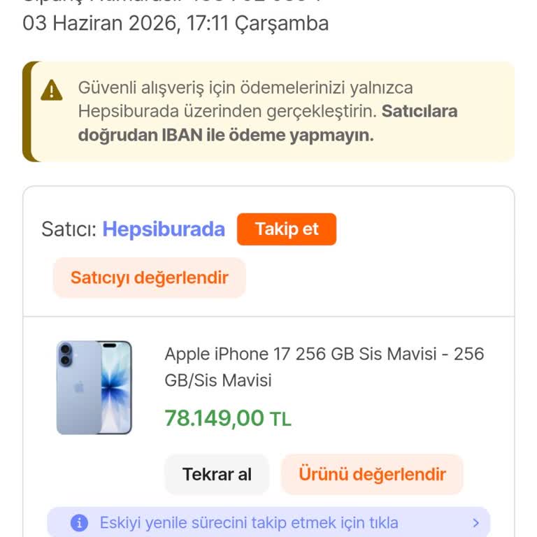 Hepsiburada’da IPhone Takas Bedeli 25.000 TL Ödenmedi