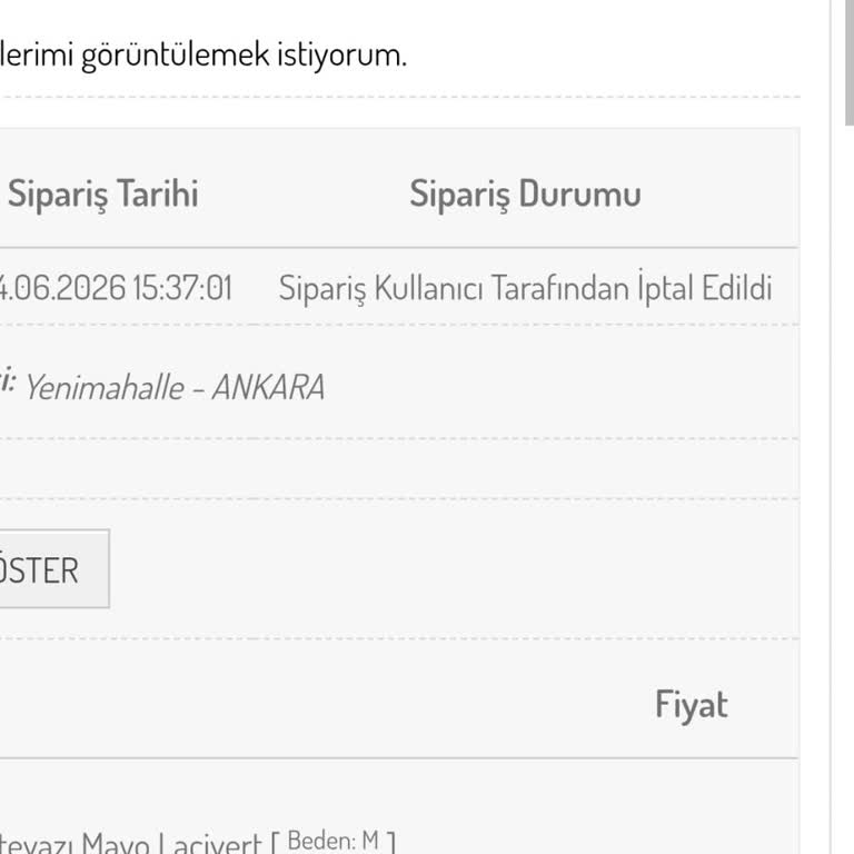 İptal Edilen Siparişin Gecikmeli İadesi Ve Müşteri Hizmetlerinin Yetersizliği