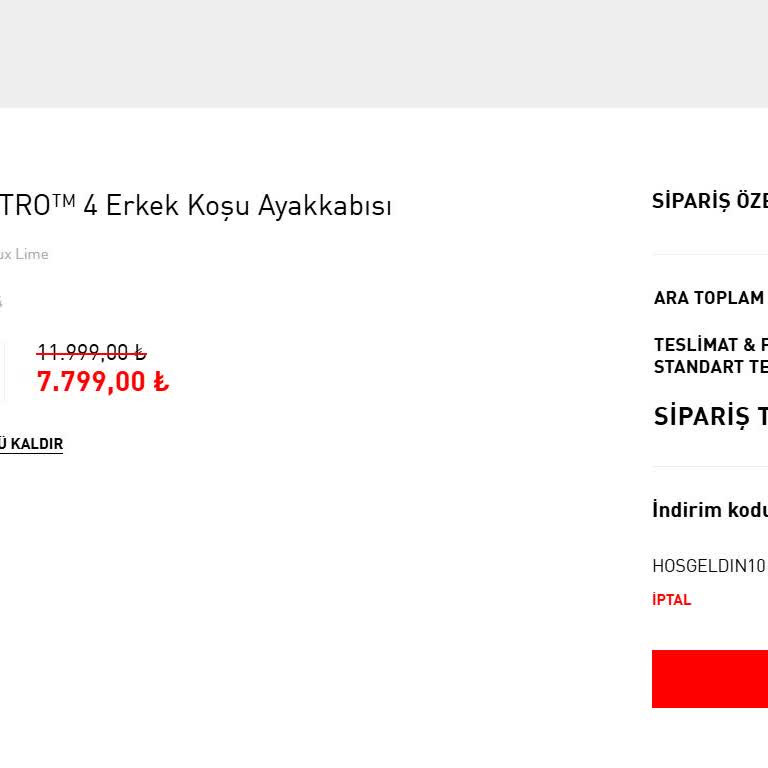 Puma'da Kupon Kodu Çalışmıyor Ve Fiyat Değişmiyor